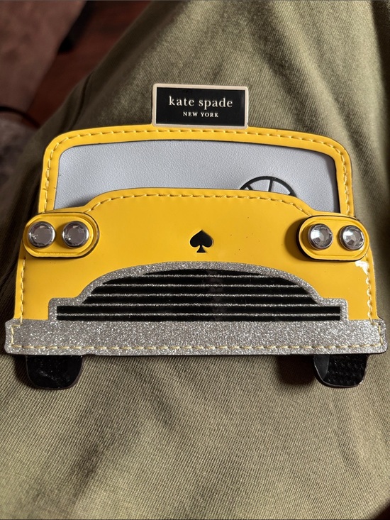kate spade Accessories - Kate Spade Hey Taxi Embellished novelty collectable Card Case rare
